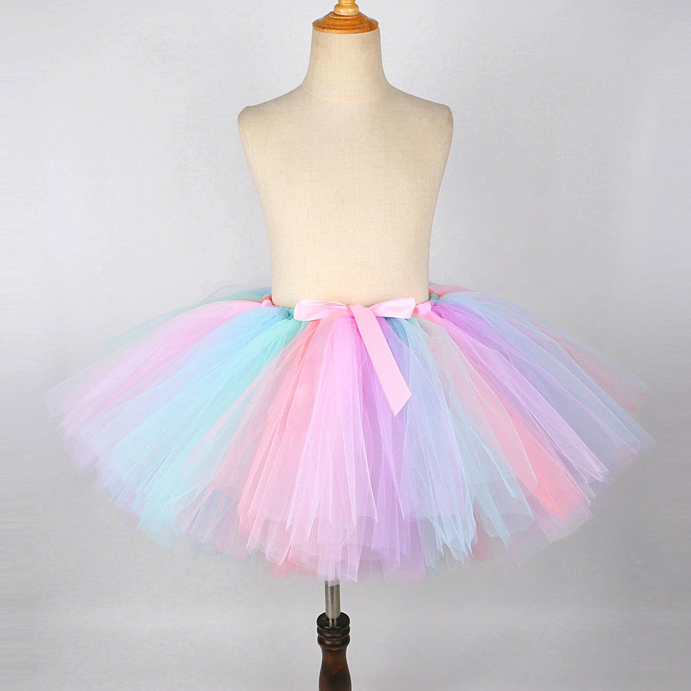 Unicorn Tutu Skirt Outfit for Kids – Girls' Rainbow Dress-Up Costume | Princess Ballet Skirt