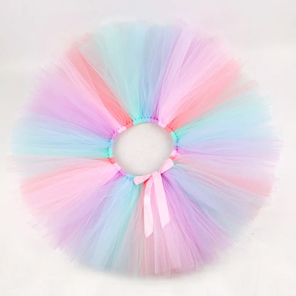 Unicorn Tutu Skirt Outfit for Kids – Girls' Rainbow Dress-Up Costume | Princess Ballet Skirt